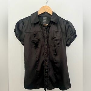 Garage Black Satin Shirt